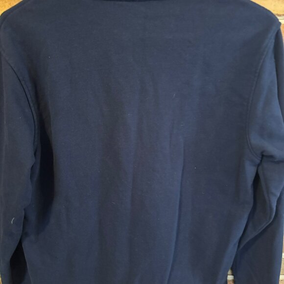 Lands End Men's Navy Blue Button-Up Cardigan Sweater W/Shawl Collar - S - Picture 2 of 7